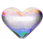 Gif animé coeur argenté